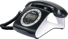 Resim Retro Özel Tasarımlı Kablolu Siyah veya Kırmızı Masa Üstü Telefon 