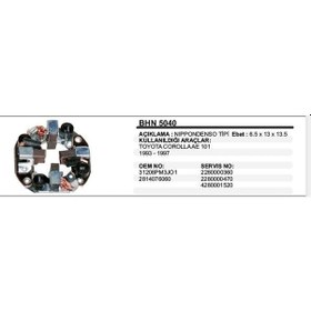 Resim Dodo Kömür Yuvası 12v.toyota Corolla Ae101 93-97 Nıppondenso Tip 
