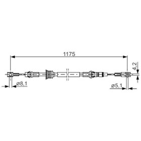 Resim BOSCH 1987482012 El Fren Teli On Movano Master 1.9 2.5Dci 00 3640200QAA (WH672991) 