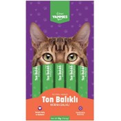 Resim Kiwi Yammies Morina ve Ton Balıklı Sıvı Kedi Ödül Maması 5'li 