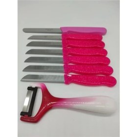 Resim Solingen Simli Pembe 8 Parça Mutfak Seti 