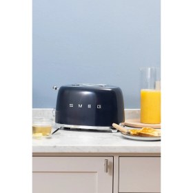 Resim Smeg Navy Blue® Özel Seri Kettle & 1x2 Ekmek Kızartma Makinesi ve Filtre Kahve Makine Seti 