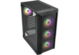 Resim Fsp CMT218 650W 80+ 4x120MM Fixed RGB Fan Temperli Cam USB 3.0 Mesh ATX Mid-Tower Gaming Kasa 