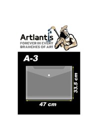 Resim A3 Çıtçıtlı Dosya Şeffaf 1 Adet A-3 Çıtçıtlı Zarf Dosya Transparan 47x33.5 cm Büyük Boy Çıtçıtlı Dosya 