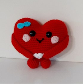 Resim nildamigurumi Amigurumi Örgü Oyuncak Sevgili Kalp 