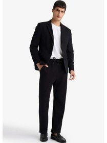 Resim Defacto Regular Fit Beli Bağcıklı Düz Paça Eşofman Altı E7829ax25aubk81 Siyah 