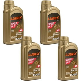 Resim Lubex Rapidus Fs 10W-40 1 L 4 Zamanlı Motosiklet Yağı (4 Adet) 