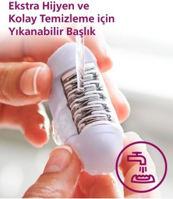 Resim Philips BRE225/05 Kablolu Epilatör,Bacak İçin Kullanım,2 Hız Ayarı,Yıkanabilir Başlık 