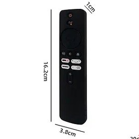 Resim THLMT Uzaktan Kumandalı Kılıf Kapak 2023 Xiaomi Mi 4K TV Kutusu 2. Nesil, TV Uzaktan Kumanda Silikon Kaymaz Düşme Önleyici Kılıf (Yalnızca Kılıf) (siyah) 