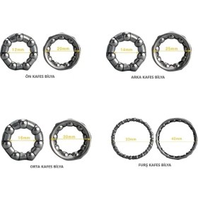 Resim Hsgl Bisiklet Ön Arka Göbek Orta Göbek Furş Kafes Bilya Seti 