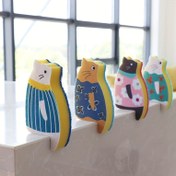 Resim 3-Pack Rastgele Renkli Non-Woven Kedi Sünger Silgileri - Yumuşak, Dayanıklı Mutfak ve Ev Temizleyicileri Sevimli Kedi Tasarımı ile, Bulaşık, Banyo ve Daha Fazlası için Mükemmel, Banyo Süngeri 