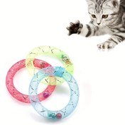 Resim 1 adet/3 adet Kedi Kendi Kendine Oyuncak - Bell & Spring ile Donut Şeklinde Yumuşak Tüp, Tüm Irklar İçin Etkileşimli Atlama Baharlı Kedi Oyuncak, Dayanıklı Plastik, Pil Gerektirmez, İç/Dış Mekan Oyunları İçin Güvenli, Kedi Oyuncak, Eğlenceli Tasarım, Sağlam Yapı, Donut Oyuncak, Plastik Baharlı Oyuncak 