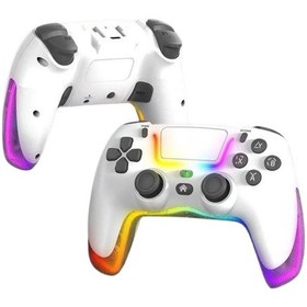 Resim Ps4 Kol Kablosuz Gamepad Oyuncu /androd/iphone/çift Titreşim/6 Eksenli Rgb Mod/ps4/switch/pc Uyumlu 