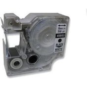 Resim Printpen Dymo D1 Beyaz Etikete Siyah 45803 19mmx7m Muadil Şerit 