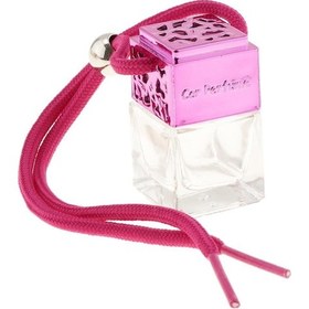 Resim Homyl Boş Doldurulabilir Şeffaf Cam Parfüm Şişesi Asılı 2.5x2.5x4.5cm 