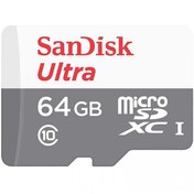 Resim SANDISK 64GB ULTRA SDSQUNR-064G-GN3MN MICRO- D HAFIZA KARTI 