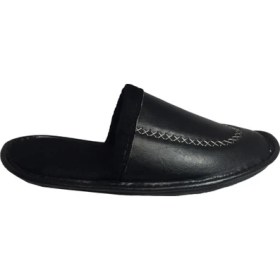 Resim Okanmed HLM01 Deri Erkek Kışlık Ev İçi Terliği Kışlık Ev Terliği 