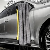 Resim 1 Paket Ultra Emici Mikrofiber Araba Temizleme Havlusu - Ekstra Büyük, Kalın ve Yumuşak Detaylandırma Bezi, Ev, Dış Mekan, Banyo, Mutfak ve Veranda Kullanımı İçin, Sarı Kenarlı Gri 