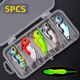 Resim 5 adet Metal Jig VIB Yem Kaşık Spinnerbait - 8g 10g 14g 20g Üçlü Kanca Swimbait ile Lazer Boyalı Gerçekçi Balık Desenleri, Beyaz Balıkçılık Malzemesi Bas ve Alabalık Tatlısu Tuzlu Su için - Sevgililer Günü Şükran Günü Babalar Günü Hediyesi, Yansıtıcı Yem | Kaliteli Spinnerbaits, Spinner Bait Yemler 
