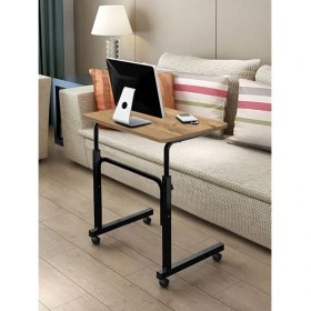 Resim servetavcı Yükseklik Ayarlı Laptop Sehpası ve Çalışma Masası - Atlantik Çam (Tekerli) 70 x 40 cm 
