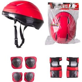 Resim F-Sports Kask Dizlik Ve Dirseklik Seti Kırmızı 