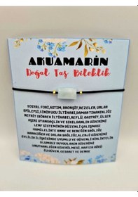 Resim Gümüştel El Sanatları Sertifikalı Doğal Taş Akumarin Taşı Bileklik Çok Renkli 