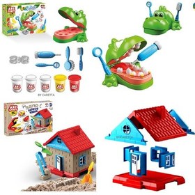 Resim Dinozor Dişçi Oyun Hamur Set + Kum Ev 750 Gr 
