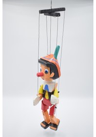 Resim Ahşap Pinokyo Kukla. 35 CM. Büyük Boy. 