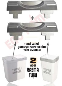 Resim ego home Motek Çamaşır Sepeti Yedek Açma Kapama Butonu 40lt 80lt Tümüne Uyumlu Buton 2 Adet 