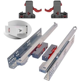 Resim Samet Tek Açılım Push Open( Bas- Aç) Ray 400 Mm Gri 