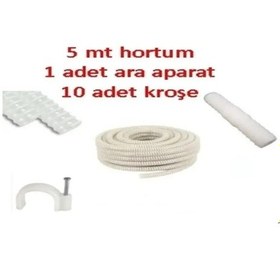 Resim Klima Su Tahliye Drenaj Hortumu 5mt + Ek Birleştir 