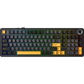 Resim Aula F99 Pro 3 Modlu Rgb Hot Swap Mekanik Star Vector Switch Kablosuz Makrolu Klavye Siyah 