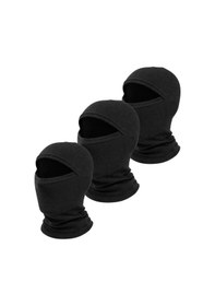 Resim Single Sword Kışlık Polar Kar Maskesi Unisex Balaklava 3 Lü Set 0//siyah Çok Renkli 
