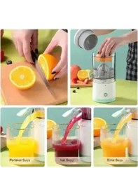 Resim 9050000450436drvs - Şarjlı Elektrikli Mini Meyve Sıkacağı Çok Renkli 