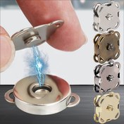 Resim 10 Set/Paket El Yapımı Metal Manyetik Düğme Snap, DIY El Sanatları için Uygun, Giysiler, Çantalar vb. için Uygun 