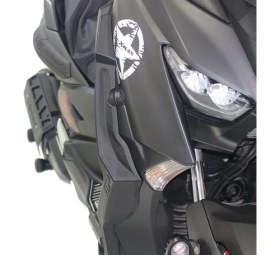 Resim GP Kompozit Yamaha XMAX 250-400 2018-2022 Uyumlu Bacak Koruma Siyah 