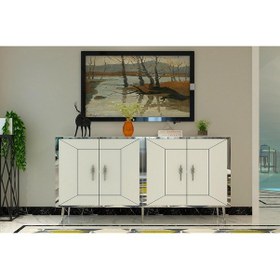 Resim Arnoct Kb150 Konsol Beyaz-gümüş 