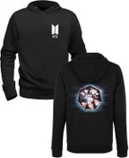 Resim Alfa Tshirt Bts Siyah Ön Arka Baskılı Çocuk Sweatshirt 