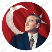 Resim Atatürk Türk Bayrağı Türkiye Başbuğ Sticker 00629 