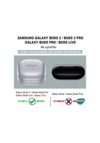 Resim Microsonic Samsung Galaxy Uyumlu Buds 2 Pro Kılıf Süslü Kalp Desenli Kırmızı 