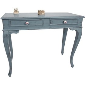 Resim Masifart Latus 100 Cm Gri Eskitme Dresuar Çekmeceli Makyaj Masası Gri 