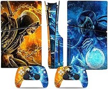 Resim PS5 Slim Disc Edition, Confrontation Console ve Controllers Skin için Vinil Cilt Sticker Çıkartma Kapağı 