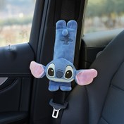 Resim 1 adet Disney Stitch Araç Emniyet Kemeri Omuz Pedi - Yumuşak Peluş Mavi Stitch Tasarımı, Rahat Boyun Desteği, Çizilmez, Günlük Kullanım & Tatil Hediyeleri İçin Uygun, Araç İçi Aksesuarı, Karakter Temalı Aksesuar, Konforlu Boyun Destek 