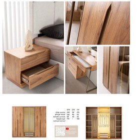 Resim Lovina Mdf 6 Kapaklı Reflekte Camlı Gardırop ve Yatak Odası Takımı - Baza Hariç 