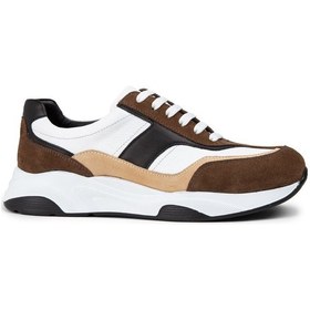 Resim Deery Hakiki Süet Vizon Rengi Kadın Sneaker Ayakkabı - 01890Zvzne02 Vizon 