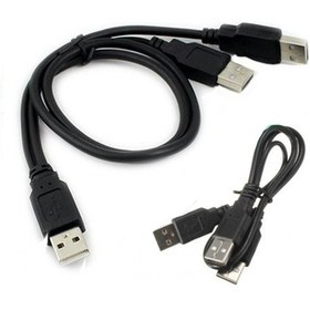 Resim Harici Diskler için Y Kablo 3 Uçlu Usb 2.0 Kablo 