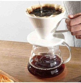 Resim Seramik Dripper Kahve Demleme Beyaz Fsb-2 