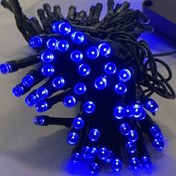 Resim 7.01 metre Mavi Güneş Enerjili LED Dize Işıklar, 50 Ampul, 8 Aydınlatma Modu, Bahçe, Avlu ve Bayram Partileri için Enerji Tasarruflu Dış Mekan Dekoru - Halloween ve Noel Uyumlu 