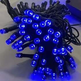 Resim 7.01 metre Mavi Güneş Enerjili LED Dize Işıklar, 50 Ampul, 8 Aydınlatma Modu, Bahçe, Avlu ve Bayram Partileri için Enerji Tasarruflu Dış Mekan Dekoru - Halloween ve Noel Uyumlu 