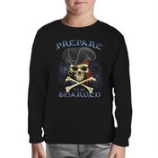 Resim All Seas Pirate Kurukafa Siyah Çocuk Sweatshirt 